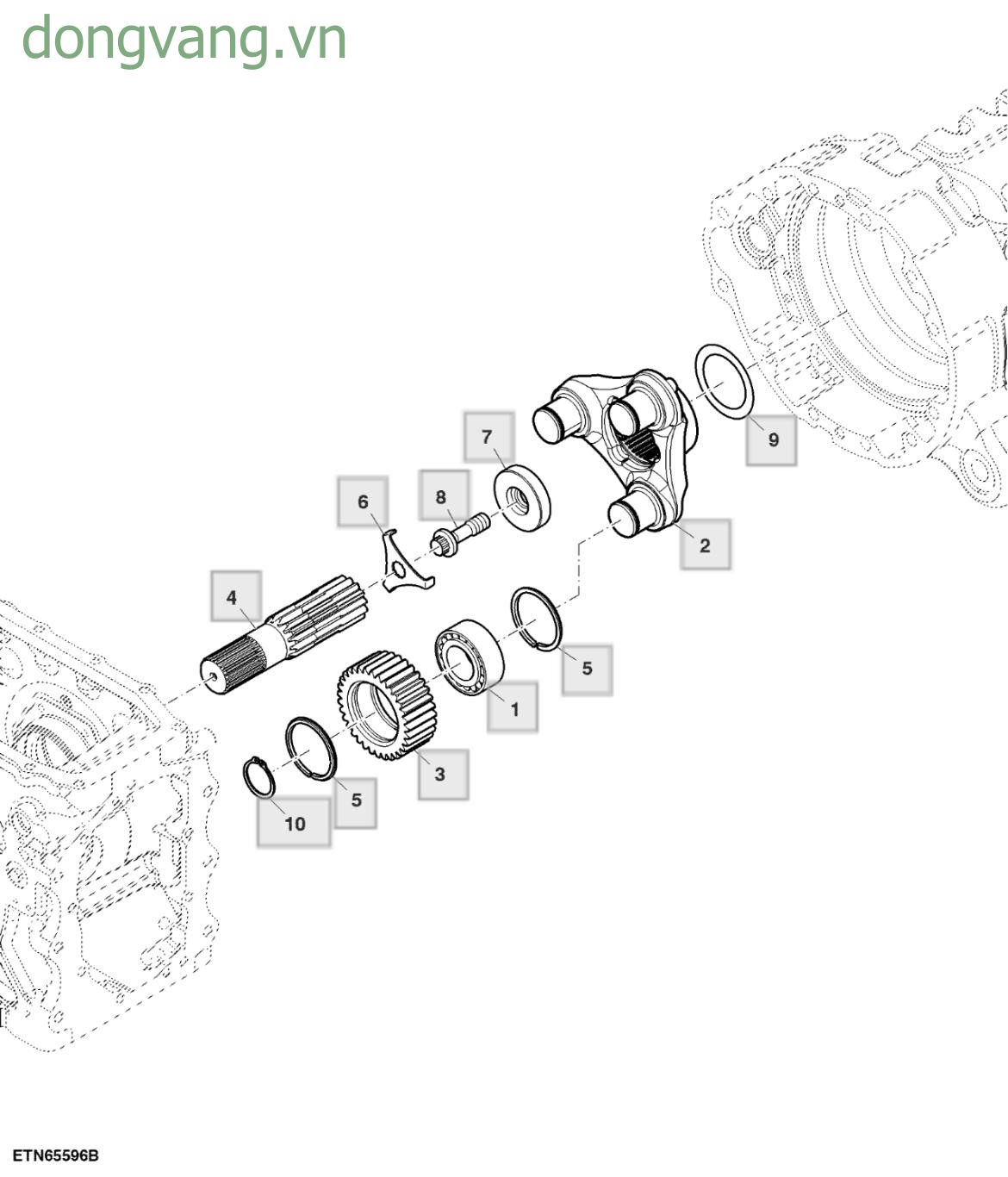 Final Drive, Rear axle Standard Spline Diameter, High Speed - ST706447